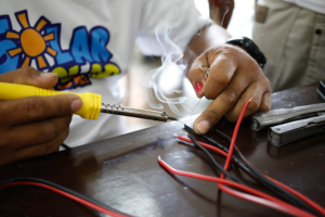 Women in the Philippines utilize solar energy