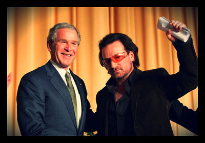 Bush and Bono: Pals Fighting Poverty Bush and Bono
