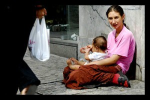 Child Panhandling Greece