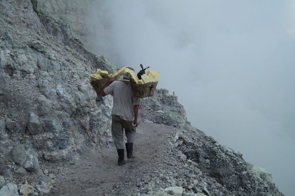 Tourists at Kawah Ijen