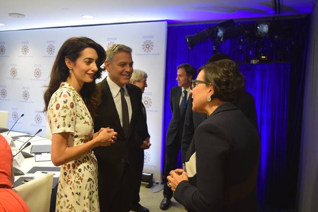 the Clooney's donation